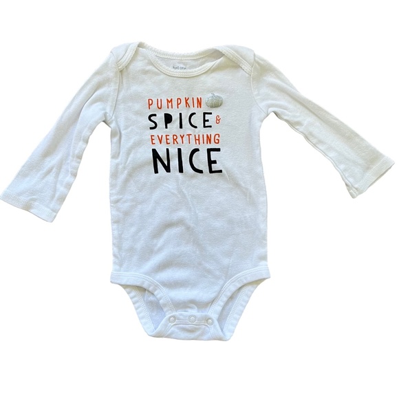 Carter's Halloween Fleece Footed Zipper Pajamas & Pumpkin Spice Onesie, Size 9M - Picture 9 of 10